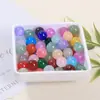 Contas Redondas de Cristal de Vidro Imitando Jade Feitas à Mão para Pulseira DIY Colar Grampo de Cabelo Material de Jade Contas Soltas Acessórios para Miçangas Atacado