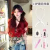 Peluca Tono Azúcar para Mujeres con Cabello Largo y Rizado, Peluca Completa Realista y Natural con Cabello Largo y Rizado