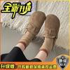 Zapatos de Felpa Gruesos Cálidos Peludos Estilo Bosque con Hebilla Retro para Mujer Nuevos Otoño e Invierno 2025 Zapatos Birkenstock sin Cordones