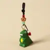 Llavero Colgante Tallado a Mano en Madera de Pequeño Dinosaurio para Hombres y Mujeres, Lindo Colgante de Dibujos Animados para Mochila Escolar de Niños como Regalo