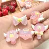 Pera Rosa de Dibujos Animados Angelical Perlado Varita Mágica Accesorios de Resina Pegamento en Crema DIY Pasador Adorno para el Cabello Hebilla de Zapato Colgante Venta al por Mayor