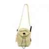 Bolsa Integrada para Teléfono Móvil y Botella de Agua, Bolso de Hombro de Color Sólido Estilo Japonés para Mujer, Bolso Cruzado Pequeño para Viajero, Bolso Pequeño Ligero para Viaje