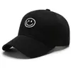 Gorra de béisbol bordada con cara sonriente, gorra de béisbol unisex que hace que la cara se vea más pequeña, gorra de pico de pato, gorra de béisbol al por mayor con logotipo bordado