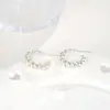 Pendientes de Metal Hilo C-shaped para Viajeros 925 Plata de Ley Pin Pendientes de Moda Elegantes Pendientes de Nicho de Gama Alta para Mujeres