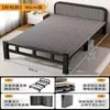 Cama plegable, cama sencilla, cama portátil de acompañante, cama para siesta en la oficina, cama individual económica para viviendas de alquiler, cama sencilla estilo militar