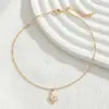 Collar de Concha con Goteo de Aceite de Nuevo Estilo de Verano Transfronterizo para Niñas, Cadena para Clavícula Estilo Lindo, Joyería para la Temporada de Vacaciones en la Costa
