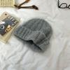 Gorro cálido de lana con diseño figurativo de invierno, de punto liso y suelto, con diseño de nicho y felpa.