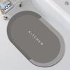Alfombrilla absorbente de diatomeas para baño, alfombrilla antideslizante para puerta de baño, alfombrilla para inodoro