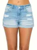 [Fábrica de Jeans Transfronteiriça] Customização em Pequenos Lotes de Shorts Jeans Estampados Europeus, Americanos e Latino-Americanos Transfronteiriços