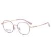 H5559 Armazón de Gafas Metálico Polygonal Pequeño Personalizado Armazón No Magnético Memoria Titanio Cara Pequeña Miopía Armazón Óptico Se Pueden Montar Lentes