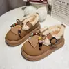 Botas de Nieve para Niñas, Zapatos Grandes de Algodón para Niños, Nuevas de Invierno 2025 Forradas de Polar, Botas de Algodón Cálidas con Piel Sintética y Suela Suave para Niños Tallas Mediana y Grande