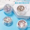 Nuevo polvo de uñas de cristal de red roja con diamantes, polvo fino para uñas Galaxia, brillo de ensueño, concha brillante, polvo mixto para uñas, polvo Galaxia, 4 botellas/set