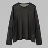 Top Esportivo Fitness Soltinho, Leve, Respirável, Versátil, Manga Longa, Gola Redonda, Cover-Up de Yoga para Mulheres, Respirável e Leve