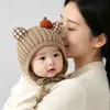 Gorro para bebé para otoño e invierno, gorro para bebé que protege los oídos, unisex, cálido, estilo para poner, lindo gorro de invierno para bebés y niños pequeños, gorro de punto