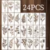 Modelo de pintura de flores transfronteiriça material PET lavável DIY pintura de parede decorativa spray quadro de desenho oco