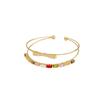 Pulsera Abierta de Doble Capa con Lazo de Circonita Estilo Coreano Pendientes de Alto Lujo y Estilo Frío Pulsera Versátil para el Trabajo para Mujer