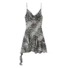 Al por mayor 2026 Verano Nuevo Estilo Europeo y Americano Vestido Mini Estampado Asimétrico para Mujer 2859