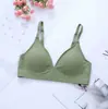 Roupa íntima de fruta lisa genuína, muscular, congelada, sutiã sem costura, sem aro, tamanho de expansão externa de copo grosso feminino, conjunto de roupa íntima para o peito