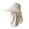 Sombrero de Sol de Verano para Mujer, Máscara de Seda de Hielo, Chal, Protección Integral, Ala Ampliada, Anti-UV, Sensación Fresca, Sombrero de Protección Solar