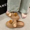 Medias Zapatillas Gruesas con Cordones Estilo Retro para Mujer, Nuevo Estilo Verano 2026, Zapatillas Versátiles Tipo Birkenstock Deslizables de Suela Suave