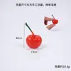 Modelo de fruta cereja de simulação em pvc miniaturas para brincar de comida brinquedos de cereja acessórios para sobremesas de frutas diy brinquedos de casinha