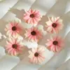 B 5.8cm Pintura al Óleo Cabeza de Flor Artificial Hecha a Mano DIY Accesorio para el Cabello Margarita Artificial Decoración para el Hogar Boda Fotografía
