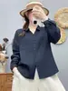 Camisa Casual Simple Ligera de Manga Larga para Mujer 2026 Nuevo Estilo de Primavera Holgada Casual Moda Ropa de Trabajo Versátil Tendencia de Camisa