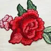 Accesorios de ropa Nuevo parche de tela bordado encaje soluble en agua de alta gama exquisito par de flores coloridas serie de flores rojas suaves