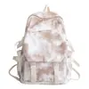 Mochila Escolar Moda Femenina Otoño Versión Coreana Mochila para Estudiante de Preparatoria Estilo Tie-Dye Gran Capacidad Mochila para Estudiante Mochila Escolar para Estudiante de Secundaria