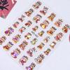 Nuevas pegatinas para uñas con relieve semitransparentes de lindo baile de leones serpiente año de la serpiente caricatura león de la suerte baile de leones pegatinas para uñas de baile de leones