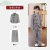 Traje Bordado Nuevo Estilo Chino Estilo Nacional para Niños Vestido de Primavera y Otoño Atuendo Guapo para Niño Presentación Recitación Anfitrión Dinastía Han