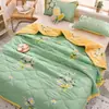 [Oferta Especial] Colcha Refrigerante de Aire Acondicionado de Verano, Algodón Lavable, Tamaño Individual/Doble, Adecuada para Dormitorios de Verano, Primavera/Otoño/Invierno, Colcha Delgada
