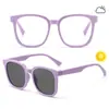 Gafas de Silicona Inteligentes Fotosensibles que Cambian de Color para Niños y Adolescentes para Proteger Sus Ojos al Usar Teléfonos Móviles, Gafas Protectoras de Alta Definición Anti-Luz Azul