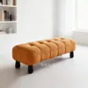 Banco Moderno Minimalista para Centro Comercial, Banco para Cambiar Zapatos, Banco al Pie de la Cama, Banco Tapizado en Tela para Sala de Estar, Dormitorio, Entrada del Hogar