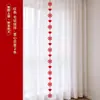 Fita longa personagem feliz decoração quarto de casamento adesivo cortina de janela pingente casamento casa nova borboleta flor de puxar ornamento quarto sala de estar decoração
