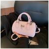 Bolso Boston de Moda Coreana Transfronterizo de Alta Gama con un Diseño de Moño Femenino, Adecuado para Viajes Diarios, Se Puede Usar como Bolso de Mano, Bolso de Hombro o Bolso Cruzado