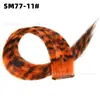 Comercio Exterior Colgante de Oreja Peluca Teñida Colorida de Una Pieza Sin Costuras Estampado de Leopardo Pluma Pie de Peluca Cabello Liso Colgante Invisible al Oído Venta al Por Mayor
