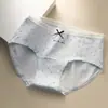 Roupa Íntima de Algodão Puro para Meninas com Gancho Estendido, Bolinhas, Laços Fofos, Cintura Média Respirável, Calcinhas de Algodão sem Marcas no Gancho