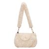 Bolso peludo para mujer, gran capacidad, nuevo diseño de moda 2026 Otoño e Invierno, Bolso de hombro cruzado, Bolso peludo de alta gama y elegante