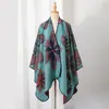 Nuevo Chal Jacquard con Abertura Transfronteriza para Viajes y Viajes de Mujer, Bufanda Capa Exterior Cálida y Engrosada con Abertura