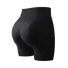 Calça com Controle de Barriga para Mulheres, Peça Única Sem Costura para Glúteos, Bumbum de Pêssego, Cintura Alta, Roupa Íntima Falsa para Bumbum, Cós Boxer, Calça Modeladora Levanta Bumbum