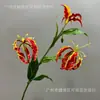 Flores artificiales con tacto realista, guirnalda de lirios de llama, decoración de escritorio para el hogar, arreglo de floristería, accesorios para fotografía, escaparate