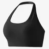 Top Deportivo Halter de Nuevo Estilo con Copa Fija Integrada, Camisola sin Costuras con Copa de Gota de Agua, Sujetador Deportivo a Prueba de Impactos para Mujer