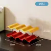 Estante de almacenamiento para tazas, portavasos de escritorio, organizador de tazas de café y té para barra de bar, estante multicapa con colores contrastantes y forma ondulada
