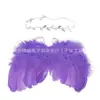 Sling para bebê novo asas de pena de anjo macacão de primavera adereços de fotografia para foto de lua cheia do bebê fabricantes atacado