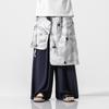 2019 outono e inverno Novo estilo chinês linho calças casuais masculinas retrô plus size moda algodão linho calças pernas largas masculinas