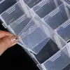 Caja de Plástico Transparente Desmontable Grande de 12 Compartimentos para Empaque y Organización de Piezas de Ferretería, Caja para Exhibición y Almacenamiento de Muestras de Equipo de Pesca