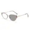 Gafas Fotocromáticas de Prescripción para Mujer, Montura Grande Ultraligera, Efecto Adelgazante, Estilo Coreano, Gafas de Color Cambiante de Moda sin Graduación, Se Pueden Personalizar con Graduación