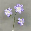 Flor de Sino Prateado de 3 Cabeças Flores de Seda para Casamento Materiais Arranjo de Flores para Fundo de Salão de Casamento Decoração de Beira de Estrada Embelezamento de Arte Floral Colocação de Flores Pequenas