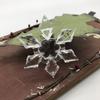 Cortina Transparente Pequeña de Copos de Nieve DIY Colgante Accesorios de Navidad 6cm Seis Pétalos Simulación de Copos de Nieve de Cristal Decoraciones